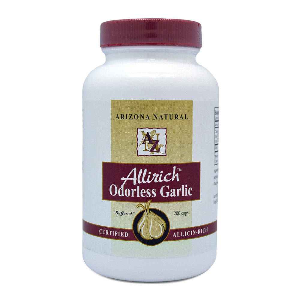 Allirich Odorless Garlic 500 Mg Dietary Supplement Capsules By Arizona Natural - 250 Ea